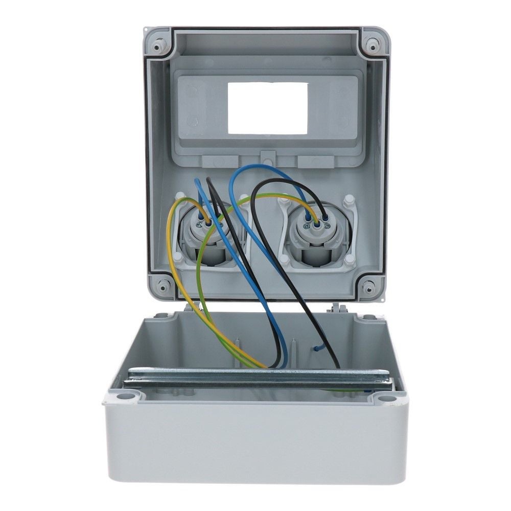 Wandverdeelkast voorbedraad IP65 2x CEE 16A 3p