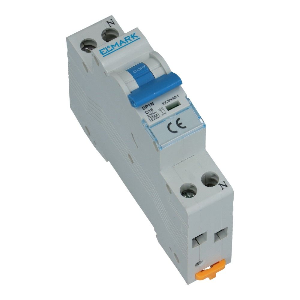 Installatieautomaat 1 polig + nul 16A karakteristiek C