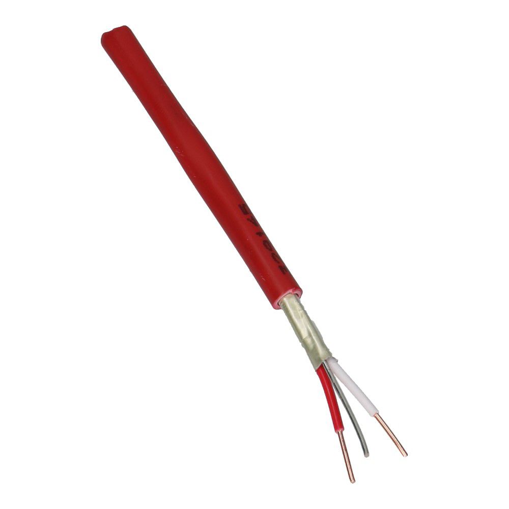 Brandmeldkabel afgeschermd JH(st)H 1x2x0.8mm² + 0.8mm² rood B2ca - 100 meter