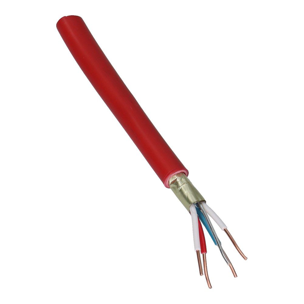Brandmeldkabel afgeschermd JH(st)H 2x2x0.8mm² + 0.8mm² rood B2ca - 100 meter