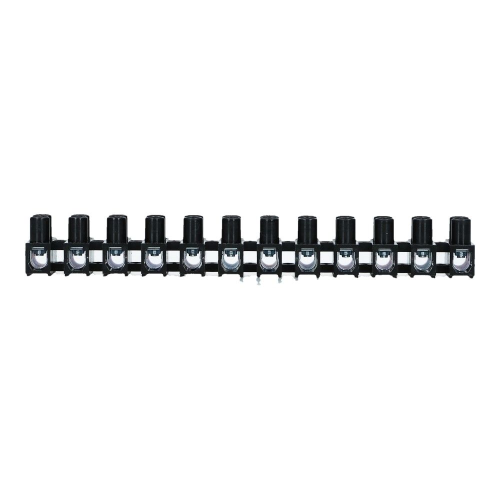 1-6mm² Kroonsteen 41A 450V 12 polig Zwart