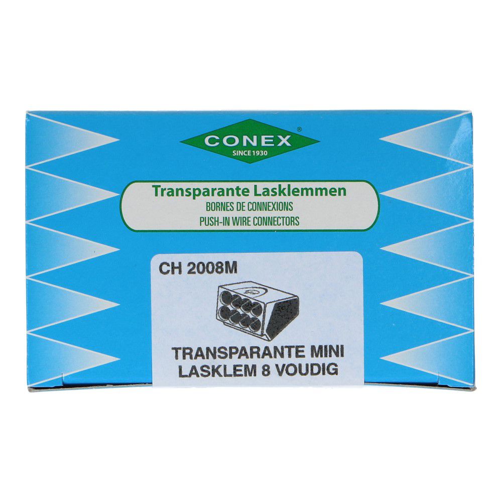 Lasklem 8 voudig 0.5-2.5mm² voor massief draad - 25 stuks