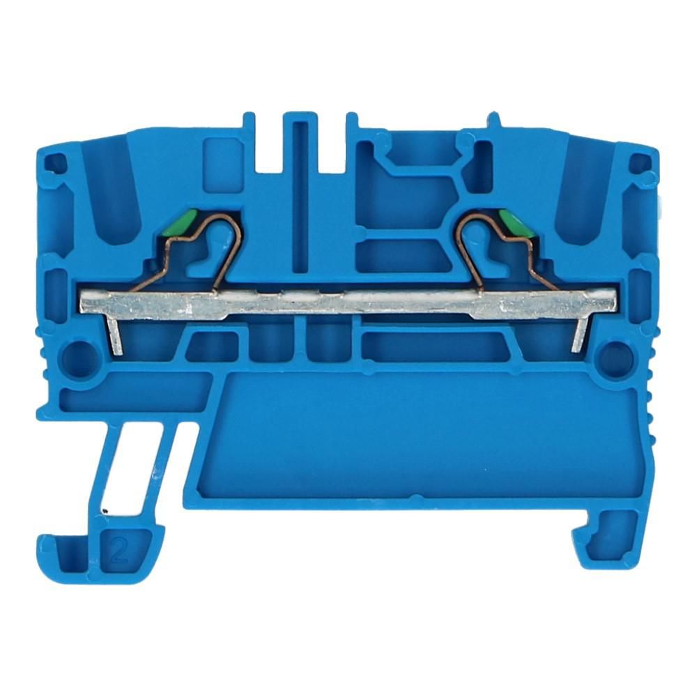 Montageklem steek EFC 2.5mm² blauw 2 aansluitingen