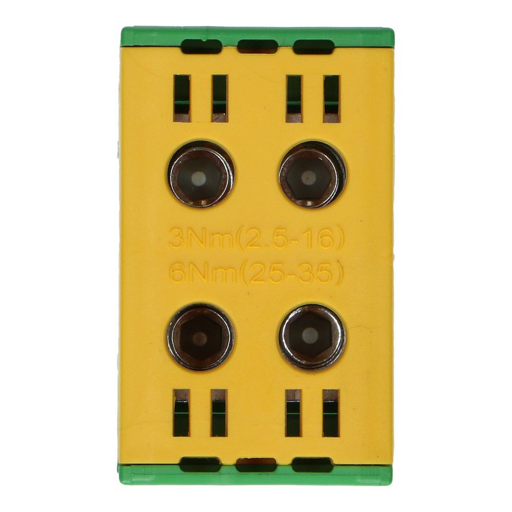 Aftakklem CK2 geel/groen 2.5mm² t/m 35mm² tweevoudig