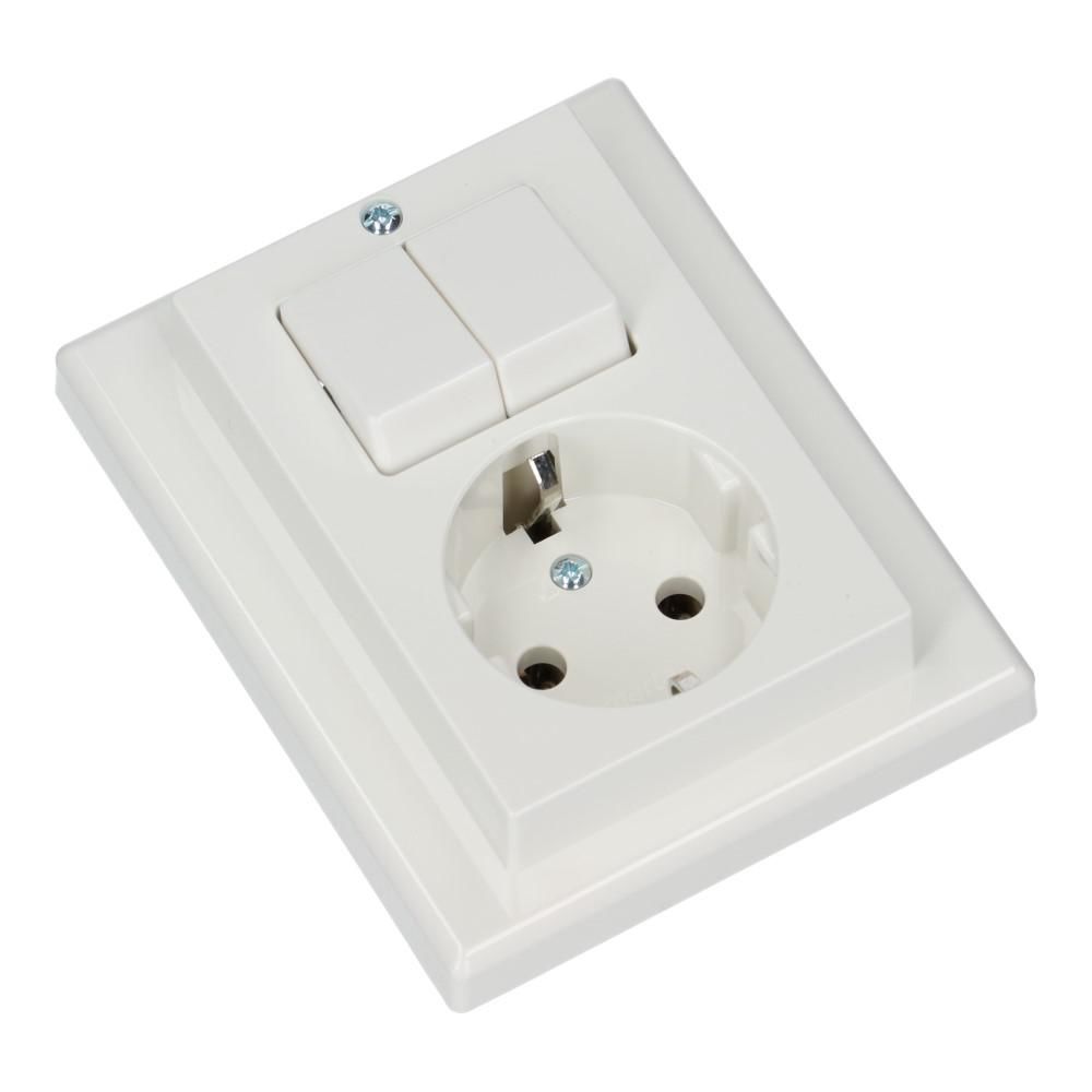 Combinatie wandcontactdoos + serieschakelaar M-SMART 9010