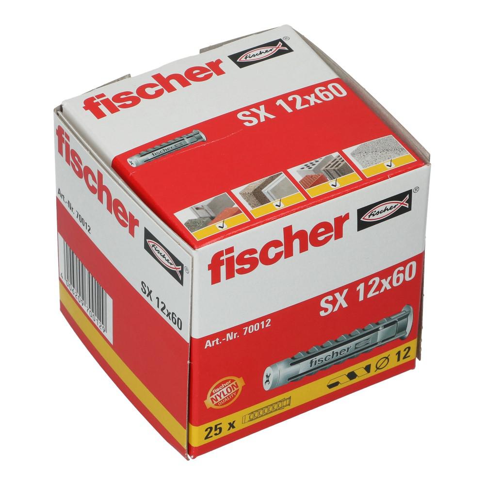 Nylon plug SX met rand 12x60mm - 25 stuks