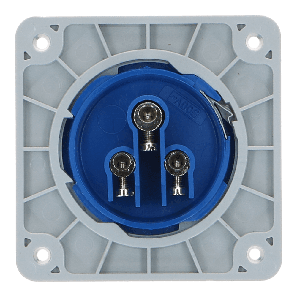 CEE male 3 polig 6H 16A IP54 inbouw wcd 220-240VAC