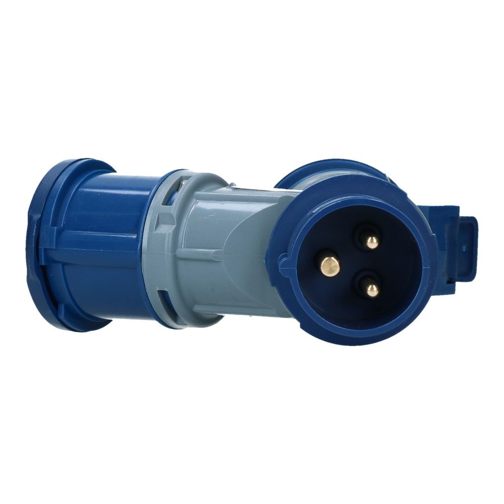 2 weg splitter 1x CEE naar 2xCEE 1p+n+e 16A