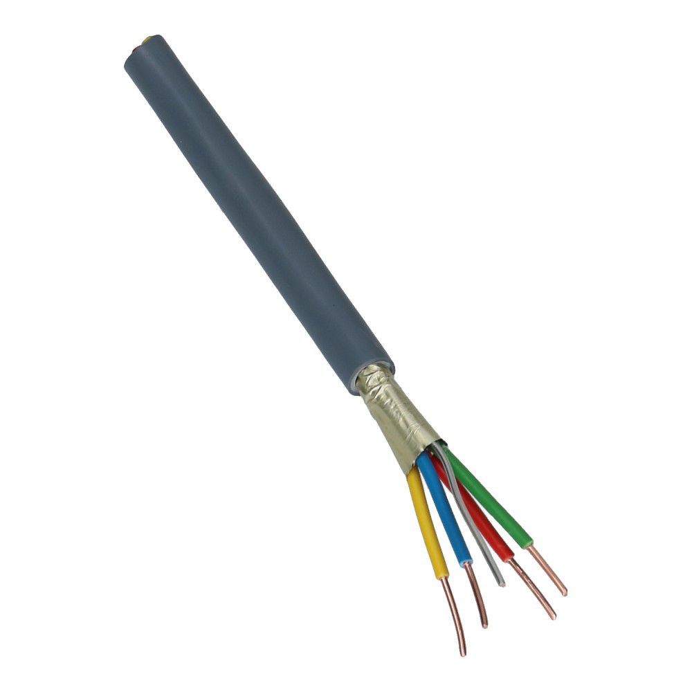 Signaalkabel afgeschermd JY(st)Y 1x4x0.8mm² + 0.8mm² grijs Dca - 100 meter