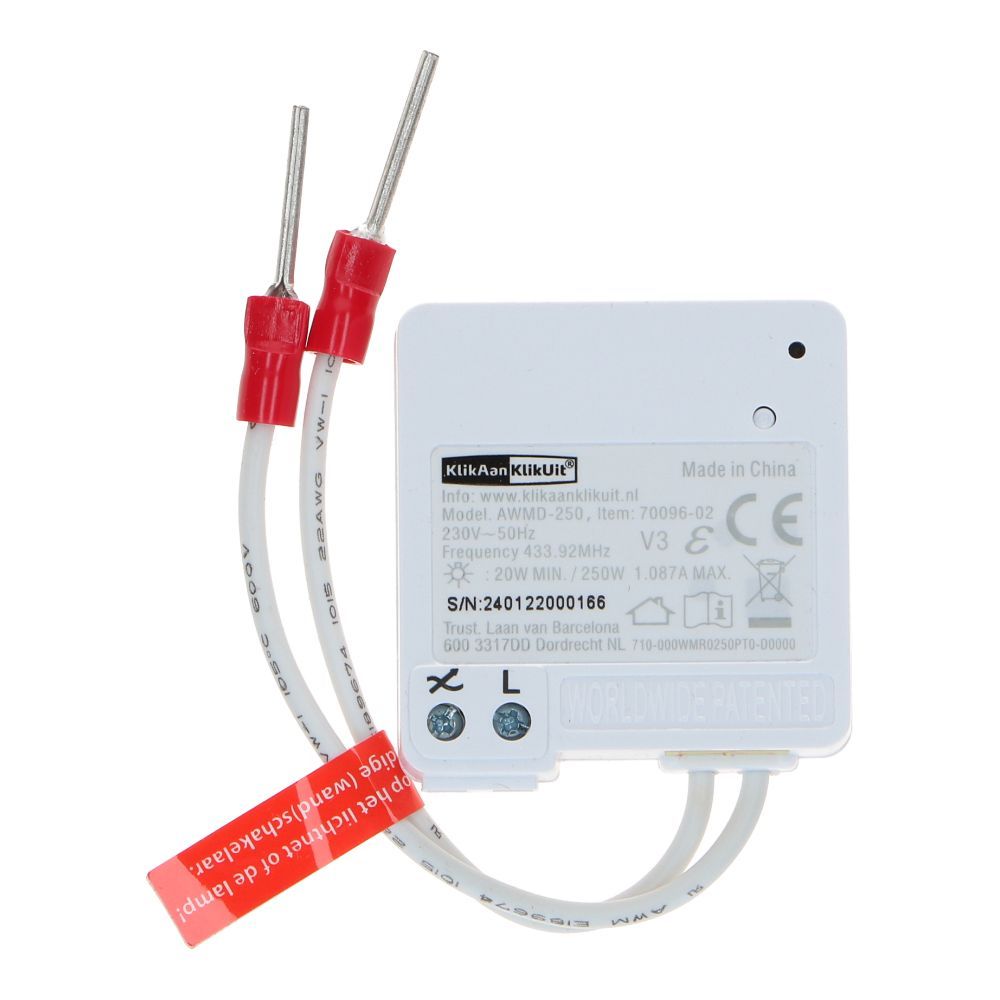 KlikAanKlikUit mini-inbouwdimmer 250W AW MD-250