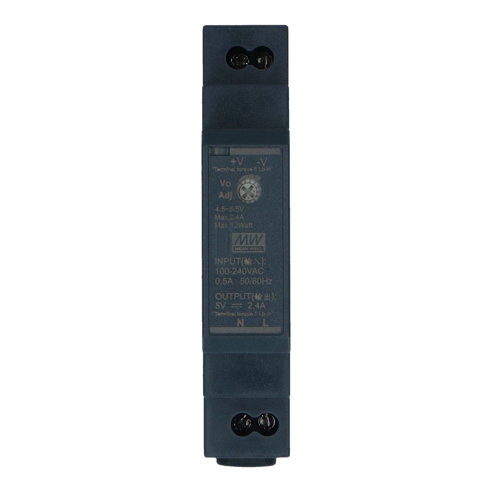 Voeding 5VDC 15W 2.40A dinrail ingang 85-264VAC