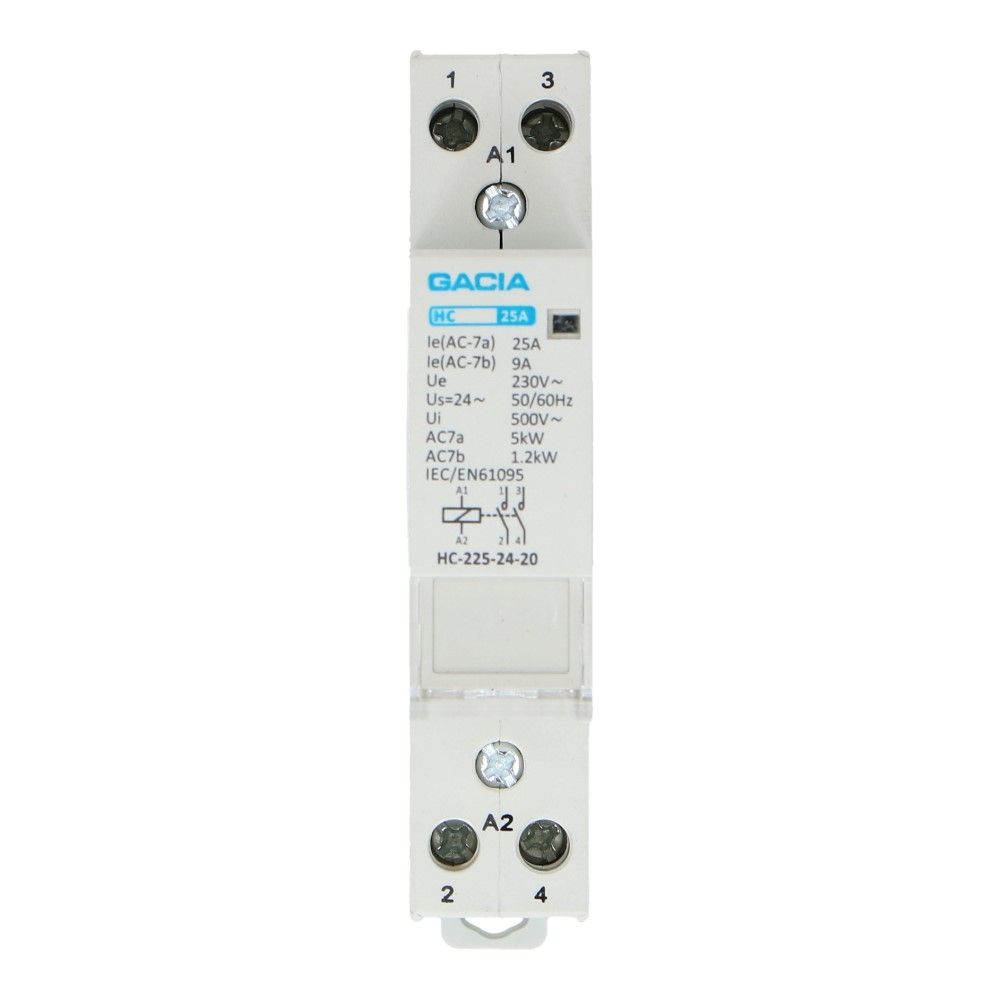 2 polig 2 NO 25A 24Vac Installatierelais