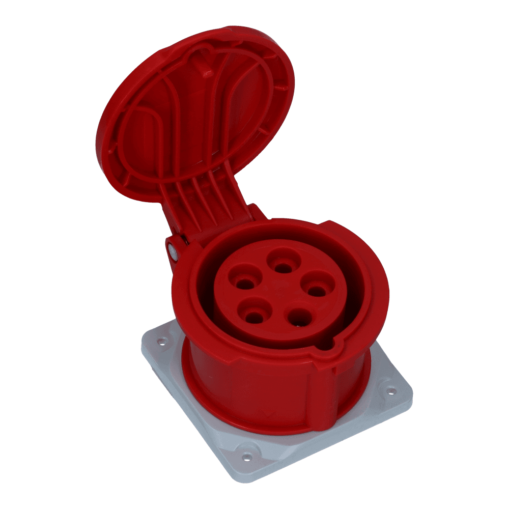 CEE female 5 polig 6H 16A IP54 inbouw wcd 380-415VAC recht