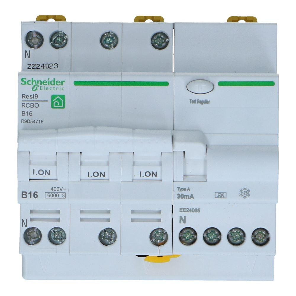 Aardlekautomaat C 16A 3 polig + nul 300mA Resi9