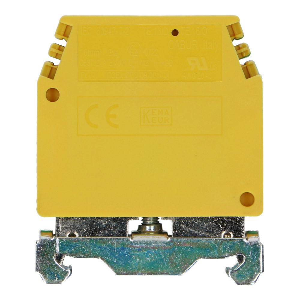 Montageklem aardeklem TE 16mm² geel/groen