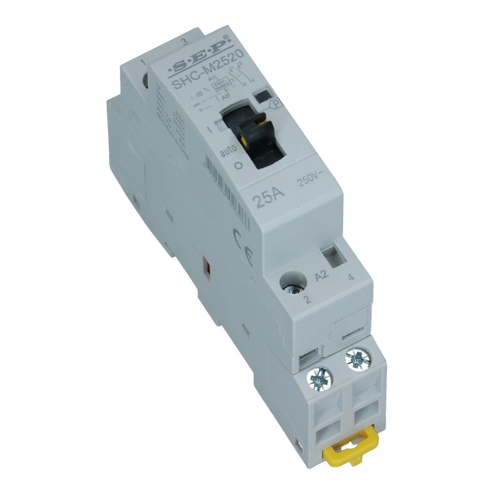 Installatierelais handbediend 25A 240VAC 2 NC