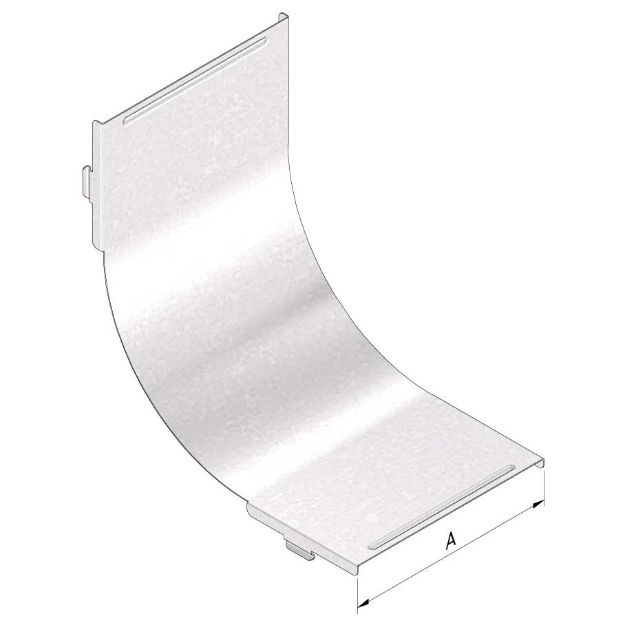 Kabelgoot deksel stijgbocht klikbaar 300x60mm Sendzimir verzinkt