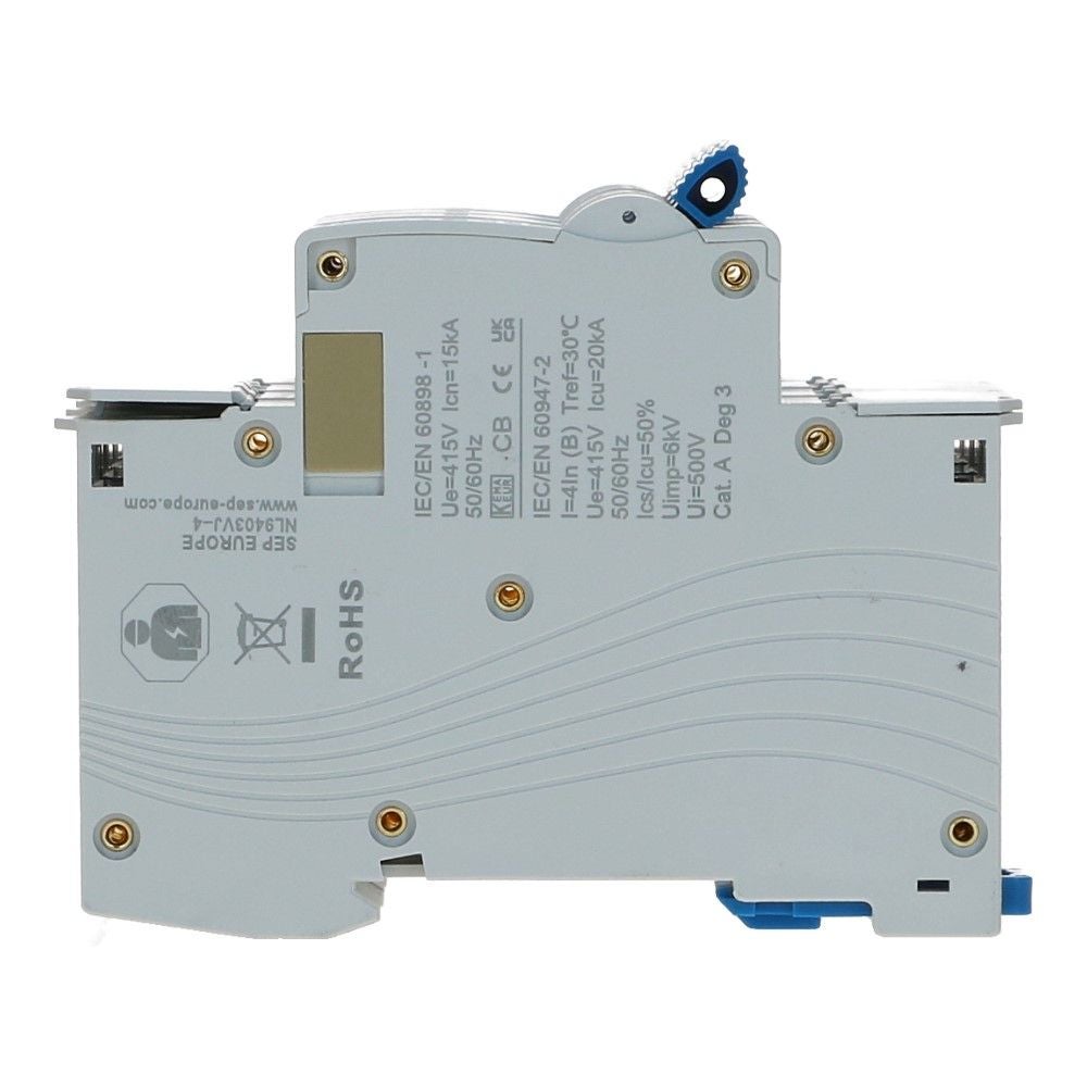 Installatieautomaat  3 polig + nul 50A karakteristiek B 15kA INS1H