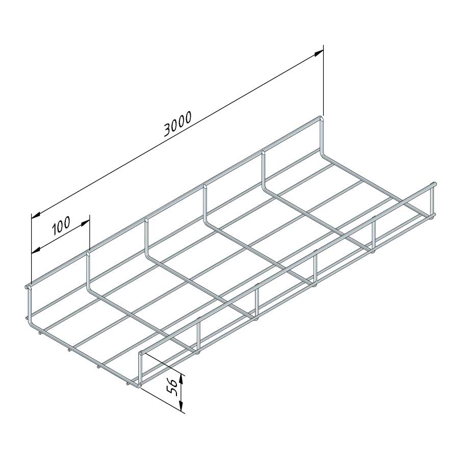 Draadgoot 200x60mm Ultra Galva (UG) 3 - meter