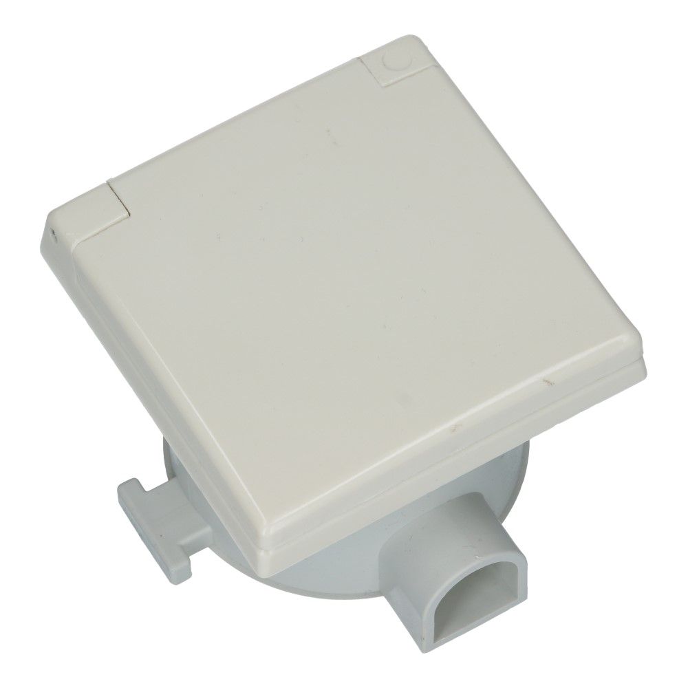 Perilex Inbouw WCD 16A vierkant met klepje creme
