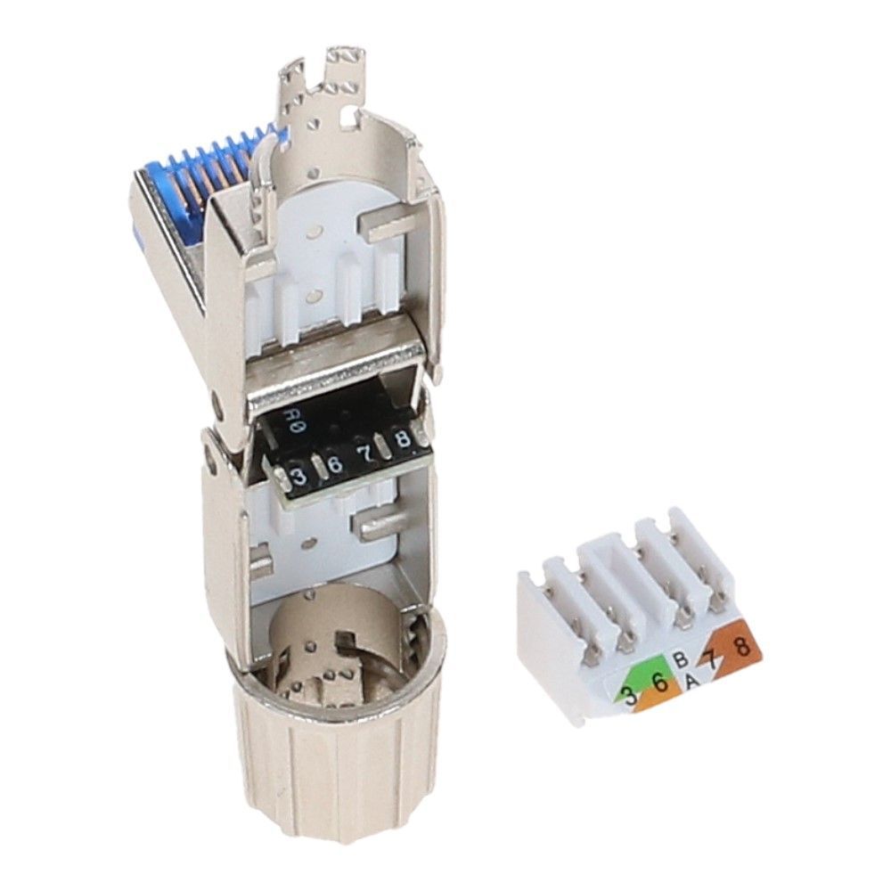 RJ45 Cat 6a netwerkplug shielded easy