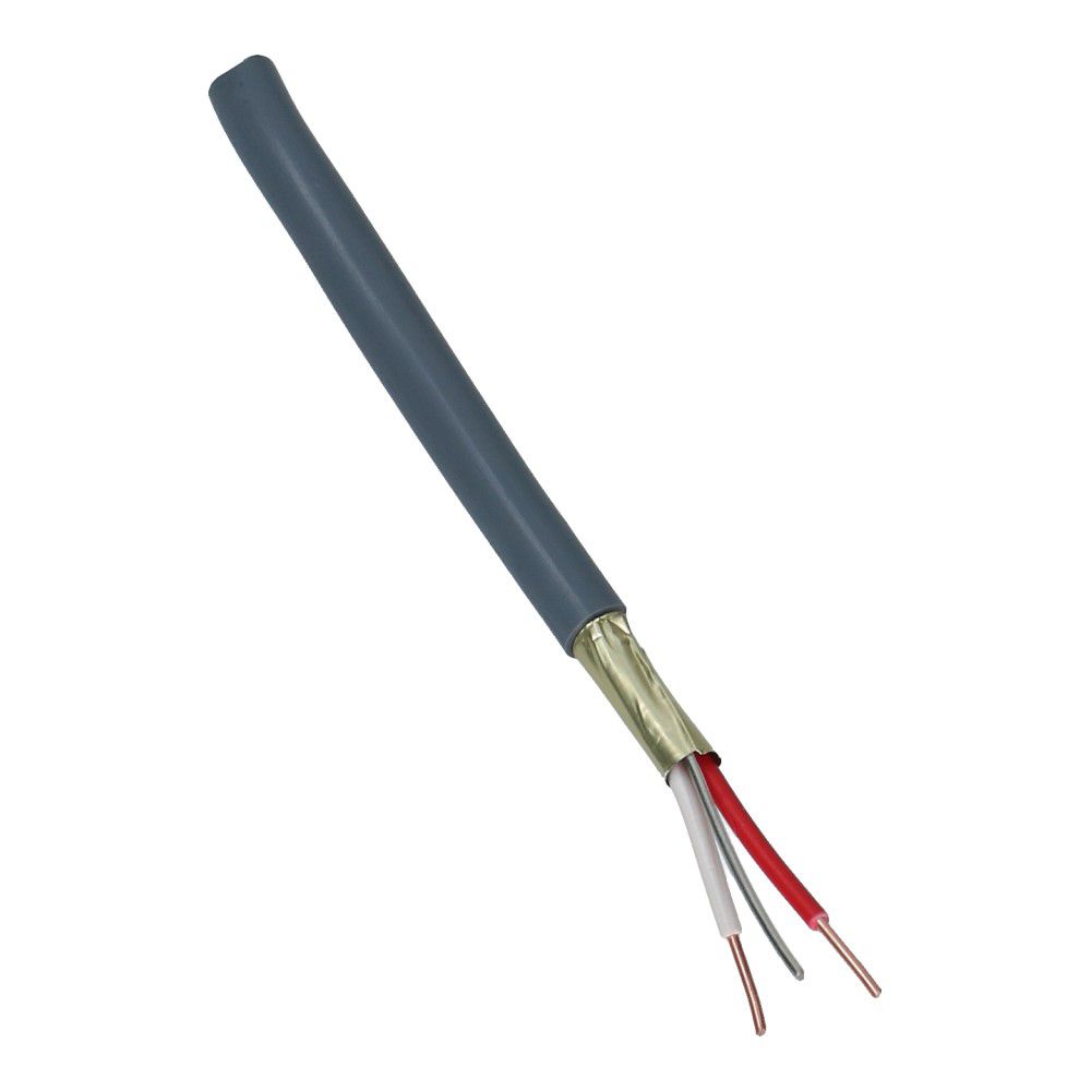 Signaalkabel afgeschermd JY(st)Y 1x2x0.8mm² + 0.8mm² grijs Dca - 100 meter