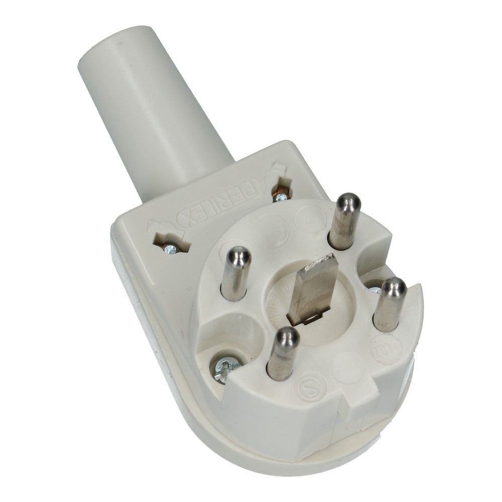Perilex stekker 16A haaks creme