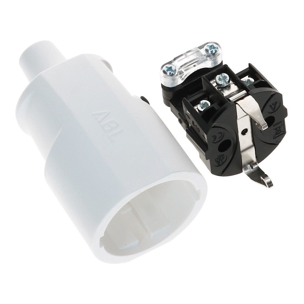 Contrastekker PVC wit met randaarde