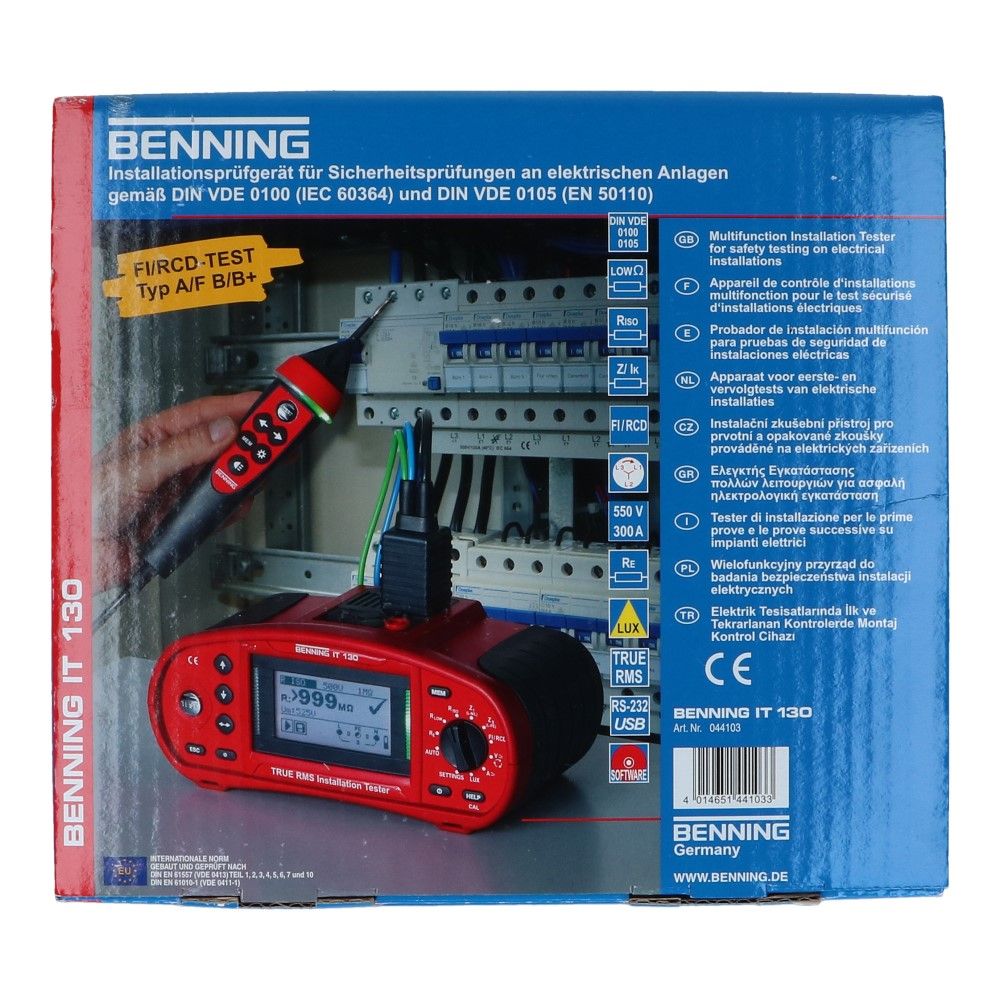 Installatietester IT 130 True RMS met USB en RS232