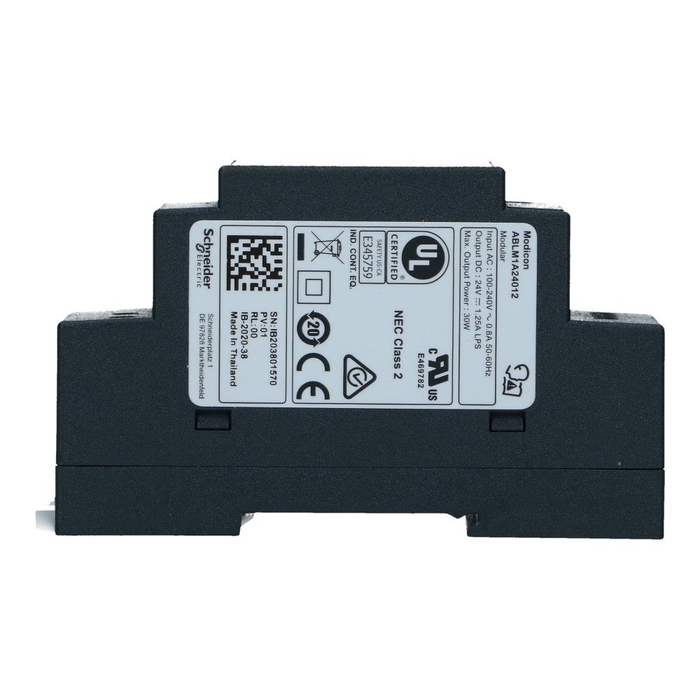 Dinrail voeding 24VDC uit 100-240VAC in 1.2A 30Watt