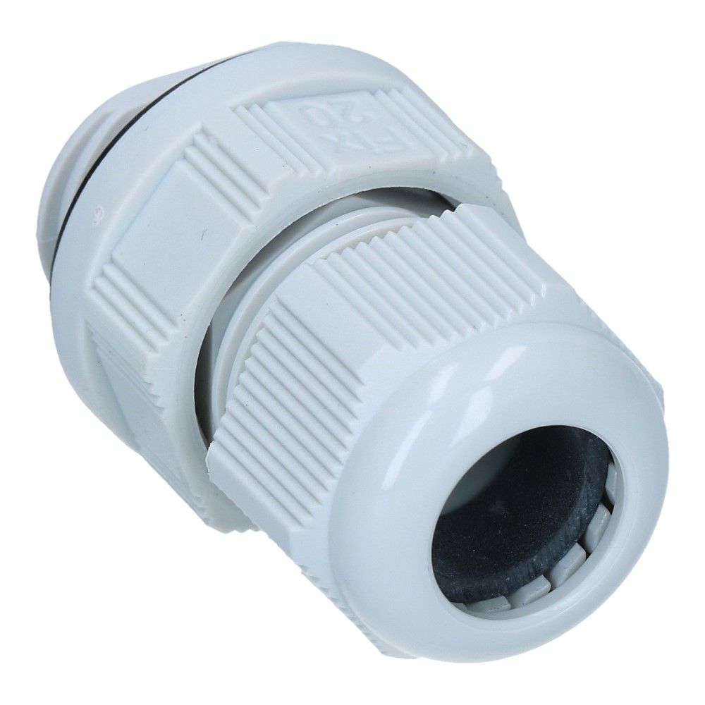 Wartel IP68 lichtgrijs Polyamide slagvast Perfect Fix M20