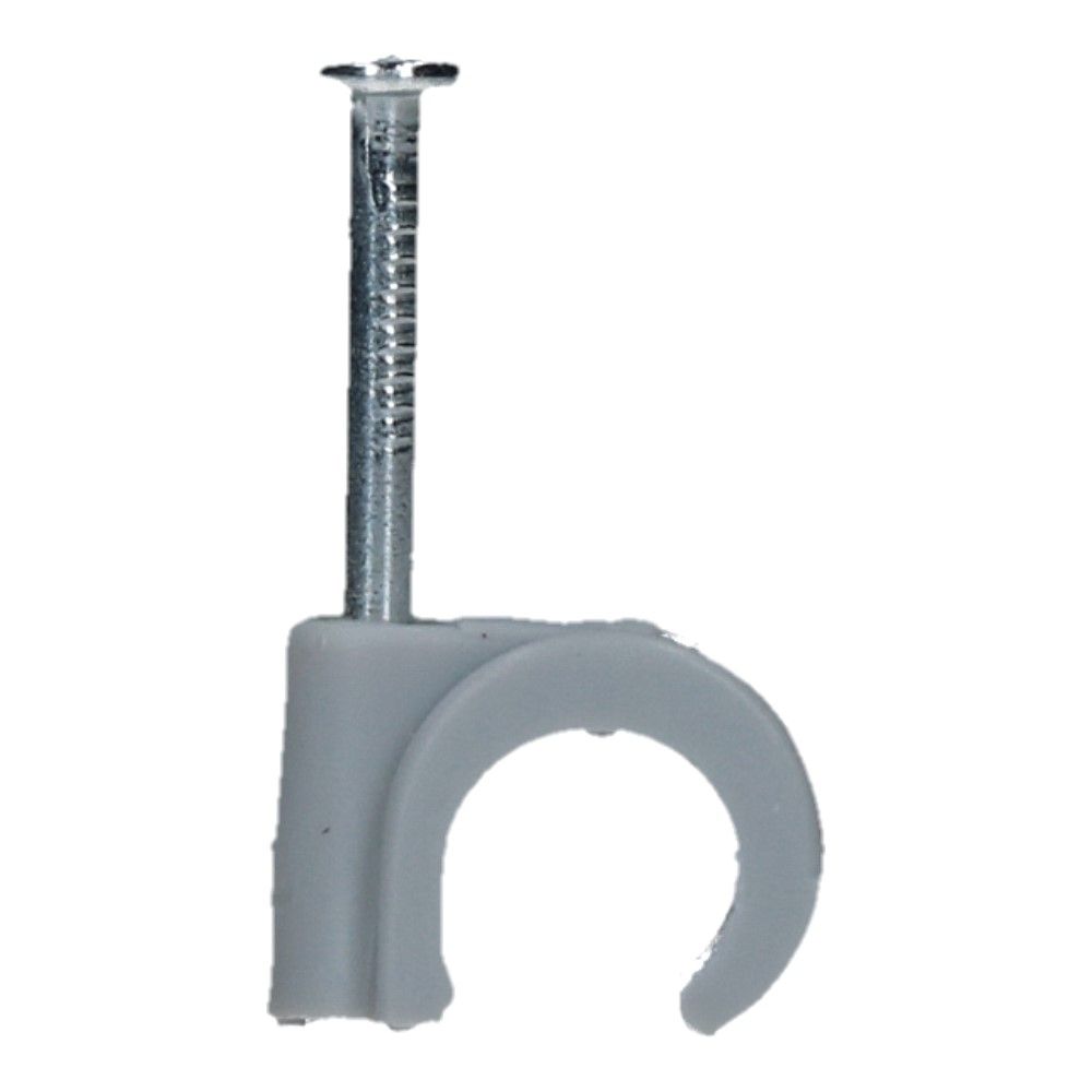 Spijkerclip universeel 8-10mm grijs - 100 stuks