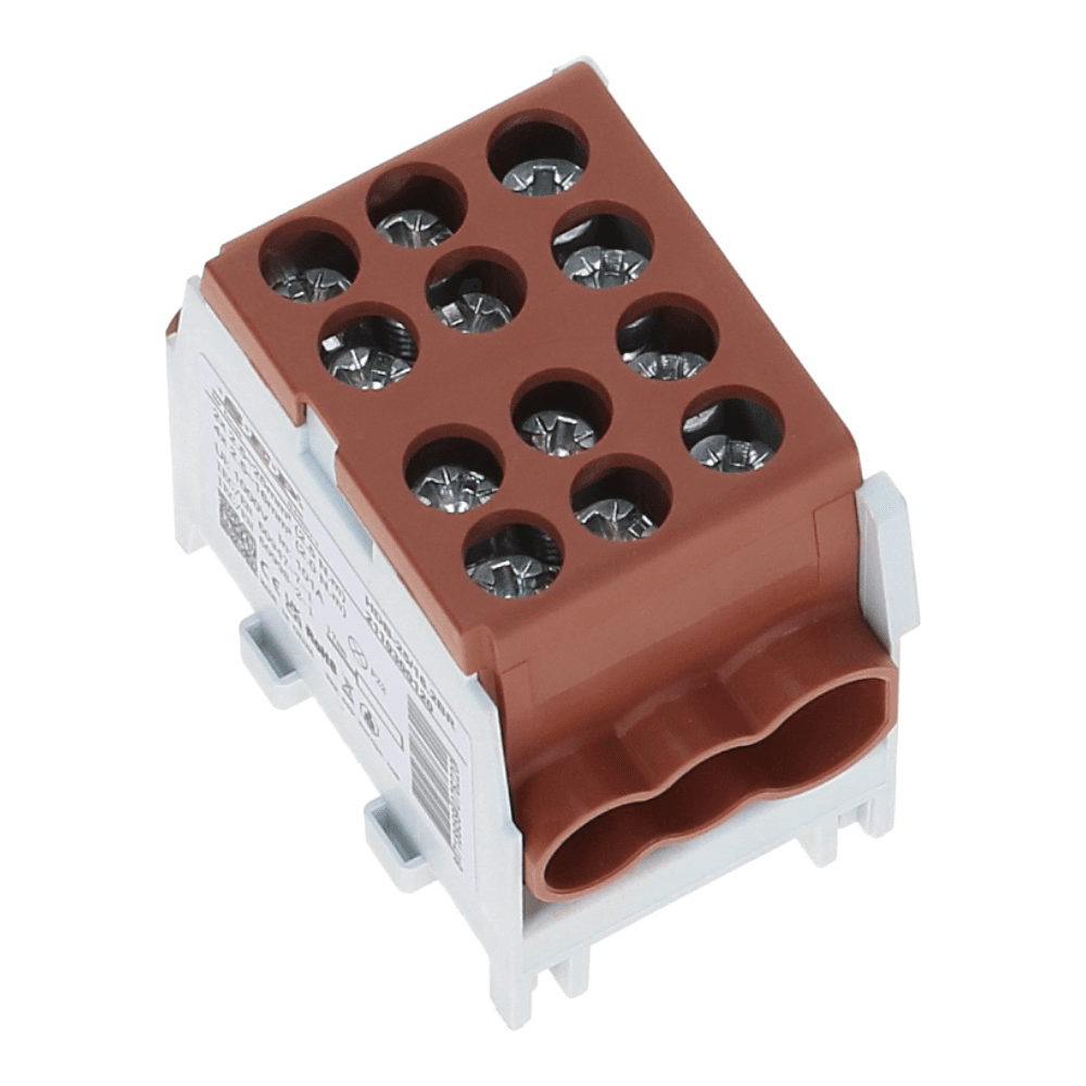 HLAK Hoofdkabel aftakklem 1x25mm² 2x16mm²  bruin