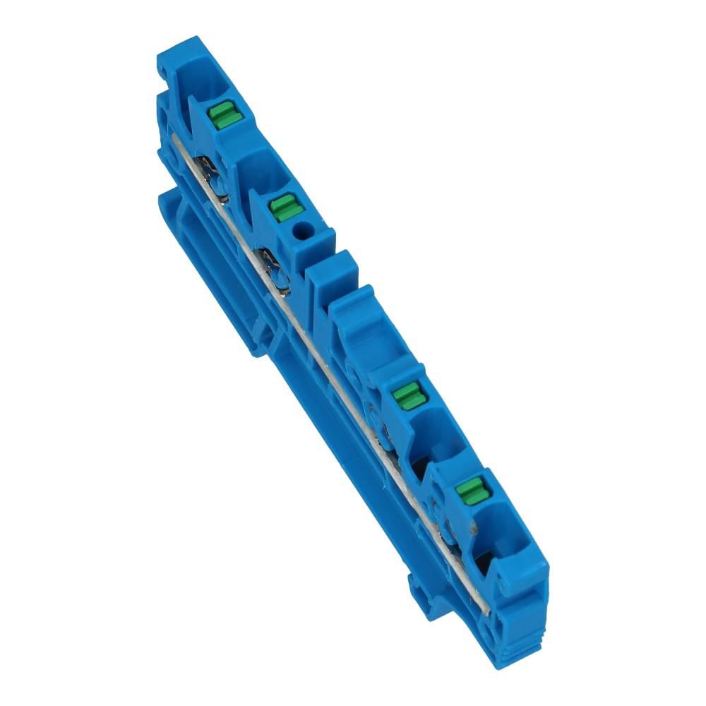 Montageklem steek EFC 2.5mm² blauw 4 aansluitingen
