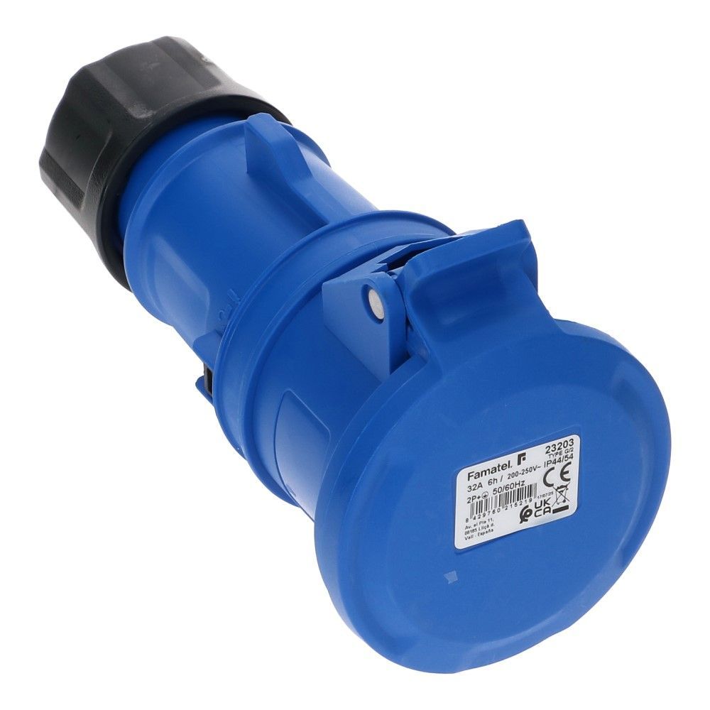 CEE female 3 polig 6H 32A IP44 stekker 220-240VAC
