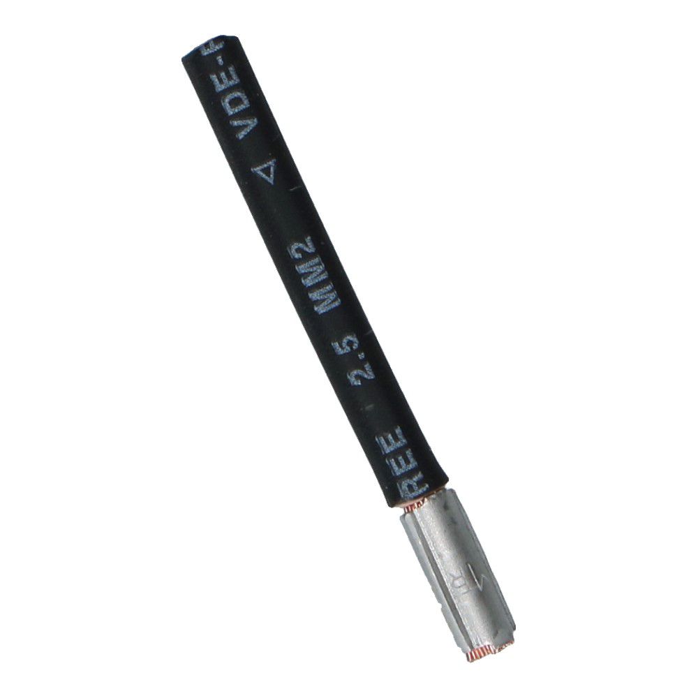 Montagedraad met vertind huls zwart 2.5mm² 320mm halogeenvrij 90°C 