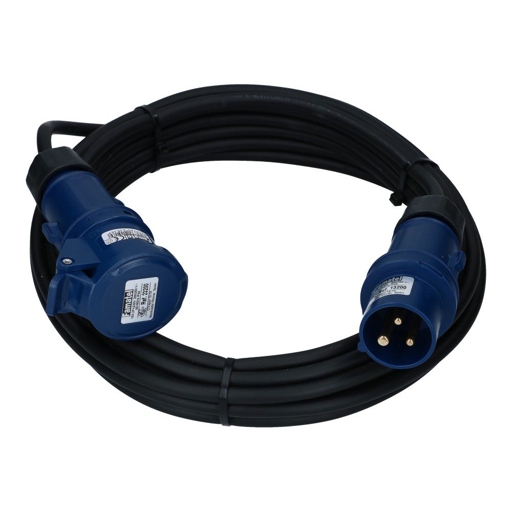 CEE verlengkabel 3 polig 16A 3x1.5mm² 10 meter IP44 H07RN-F