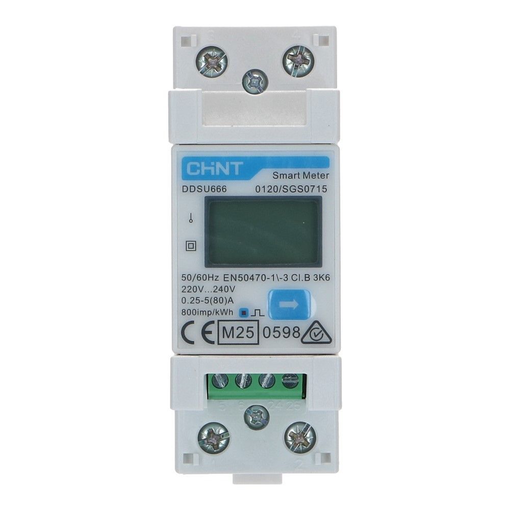 Chint kWh meter 80A 1-fase direct Modbus MID