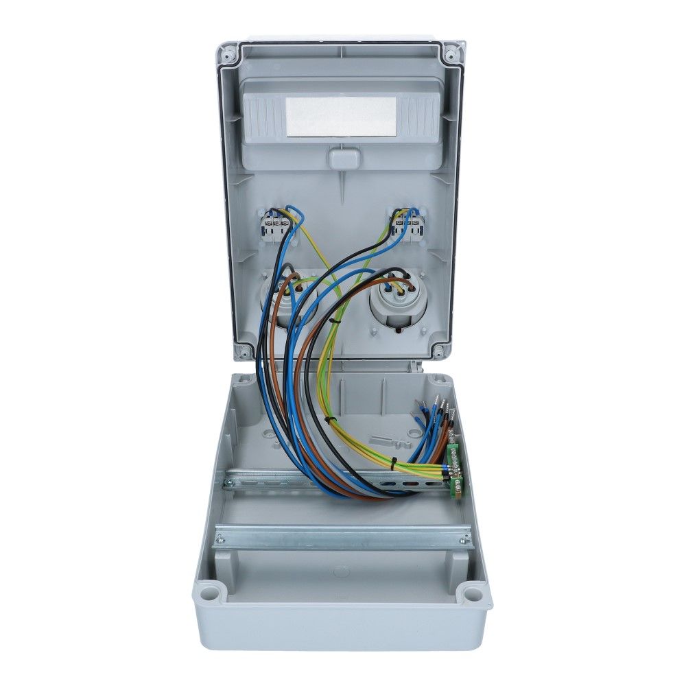 Wandverdeelkast voorbedraad IP44 2x CEE 32A 5p 2x schuko
