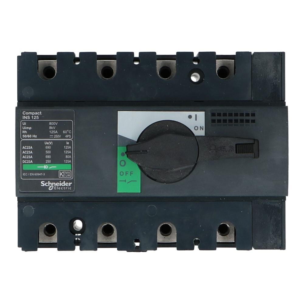 Lastschakelaar 4 polig 100A Compact INS100 hoofdschakelaar