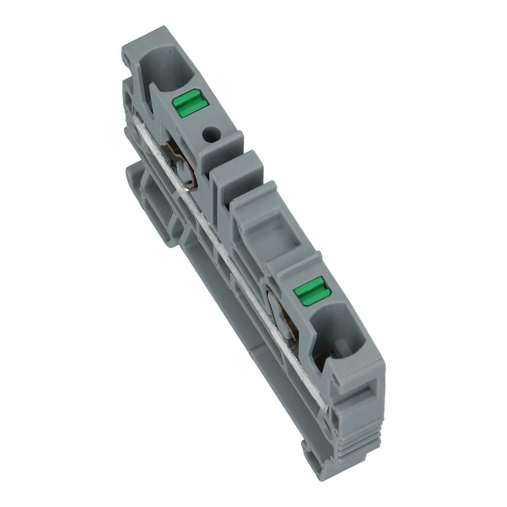 Montageklem steek EFC 4mm² grijs 2 aansluitingen