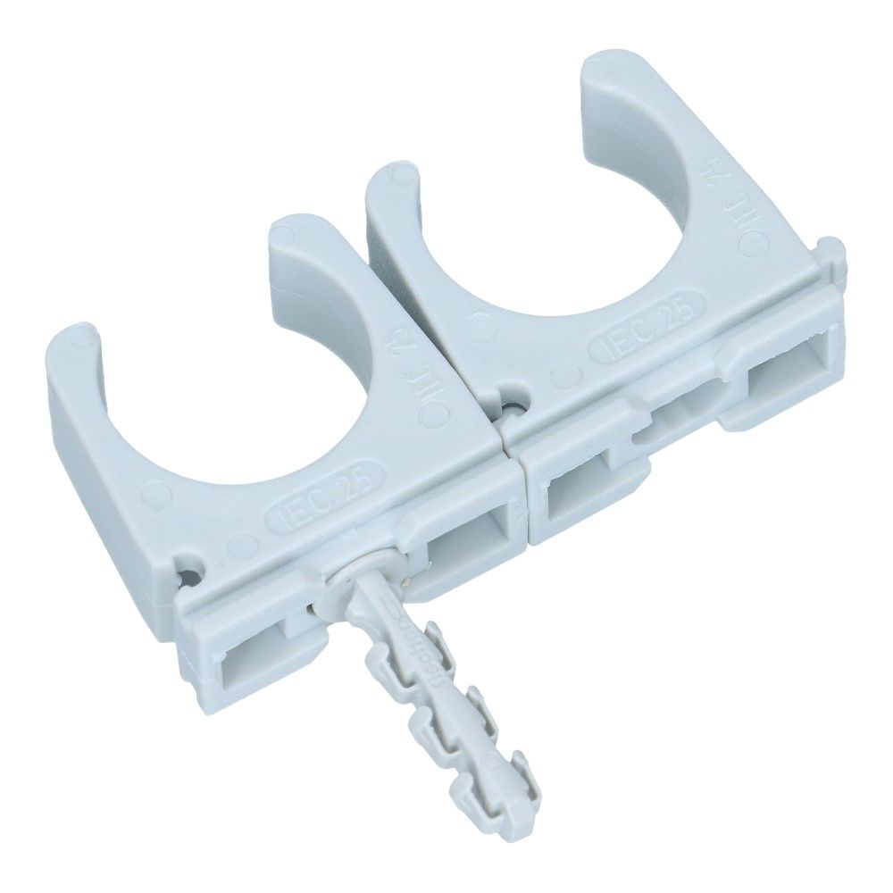 Klembeugel met plug SF Plus RC 24-25mm lichtgrijs - 50 stuks