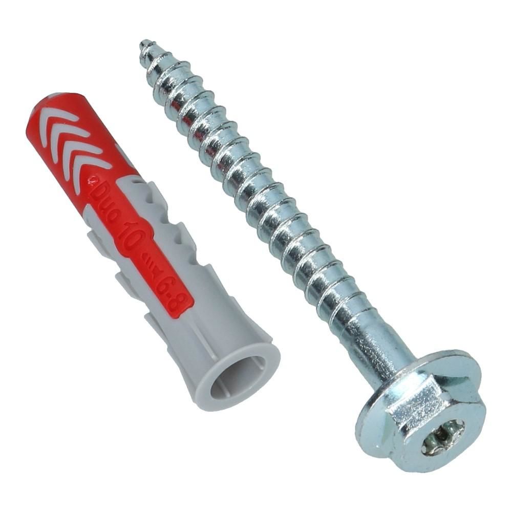 DuoPower plug universele 10x50mm met schroef 7x35mm SW13/Torx40 - 25 stuks