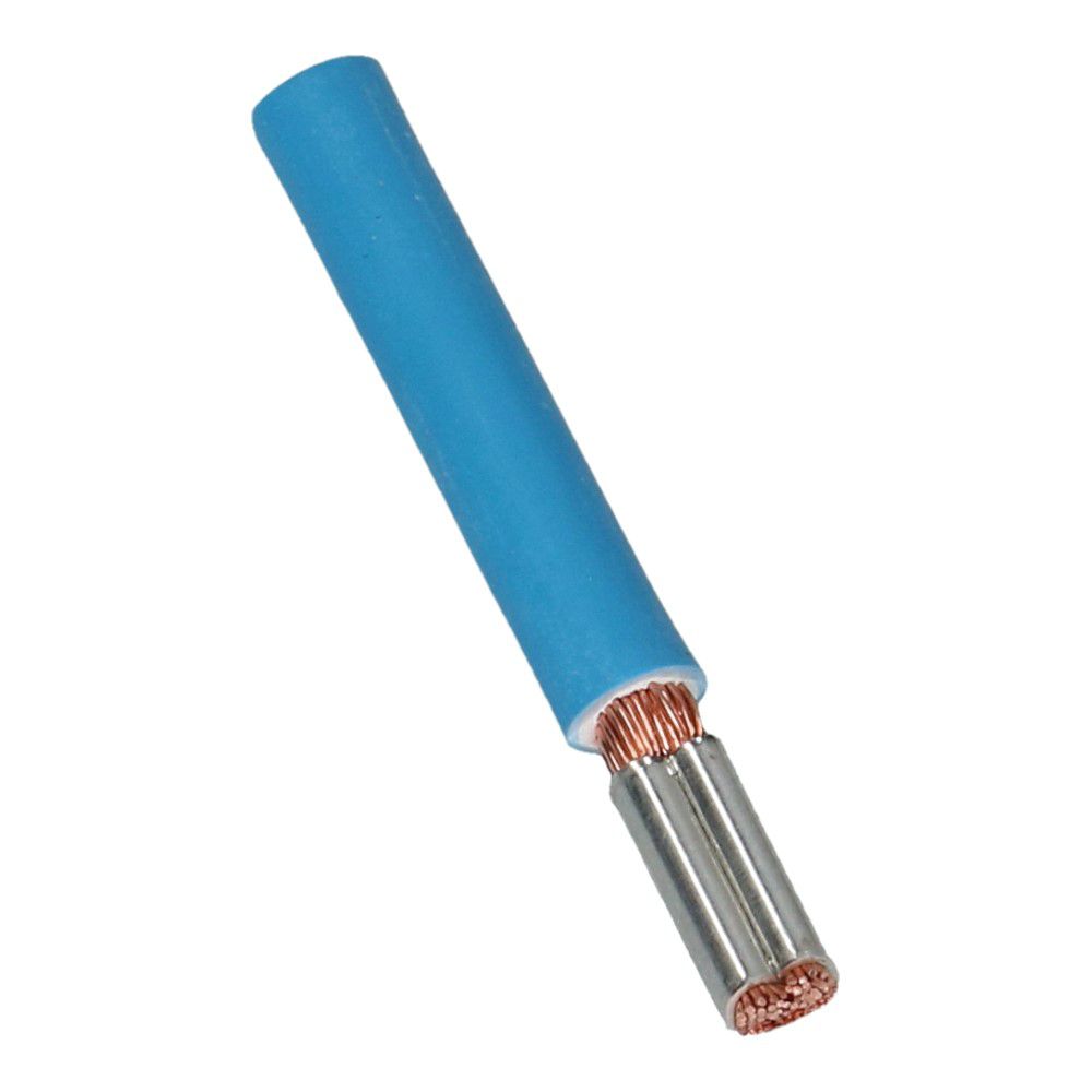 Montagedraad met vertind huls blauw 6mm² 320mm halogeenvrij 90°C 