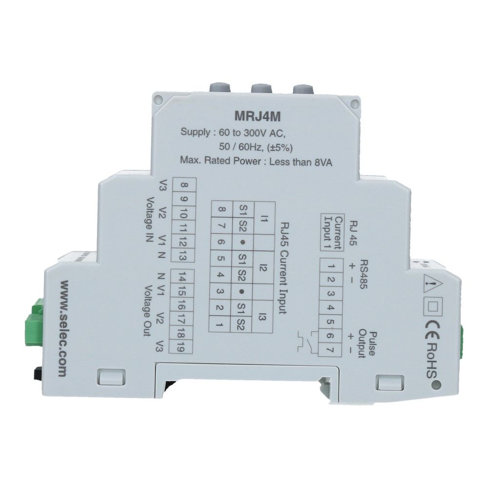 Multi-Function dinrail meter met rj45 voor trafo