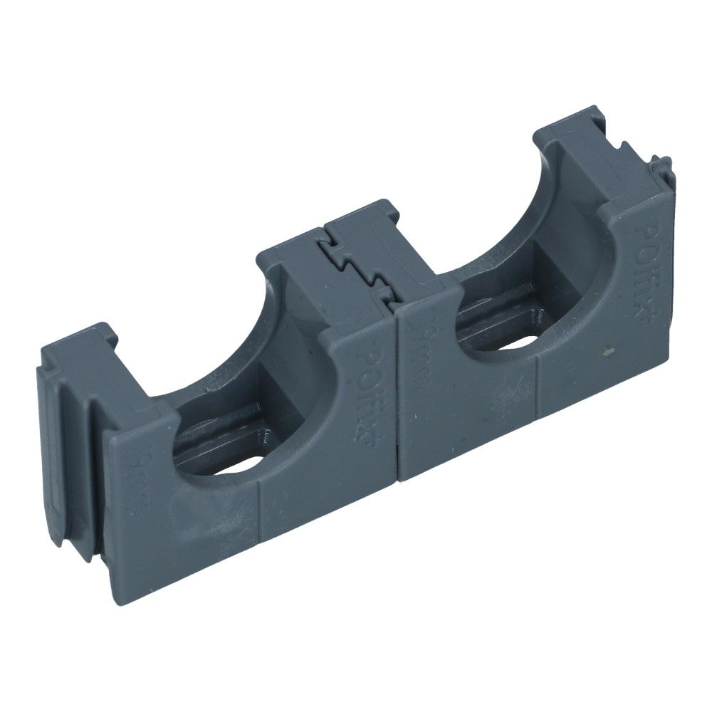Klemblok grijs 19mm Polfix+ RAL7037 - 100 stuks