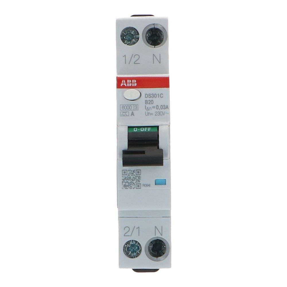 ABB Aardlekautomaat B16 1 polig + nul 30mA 6kA