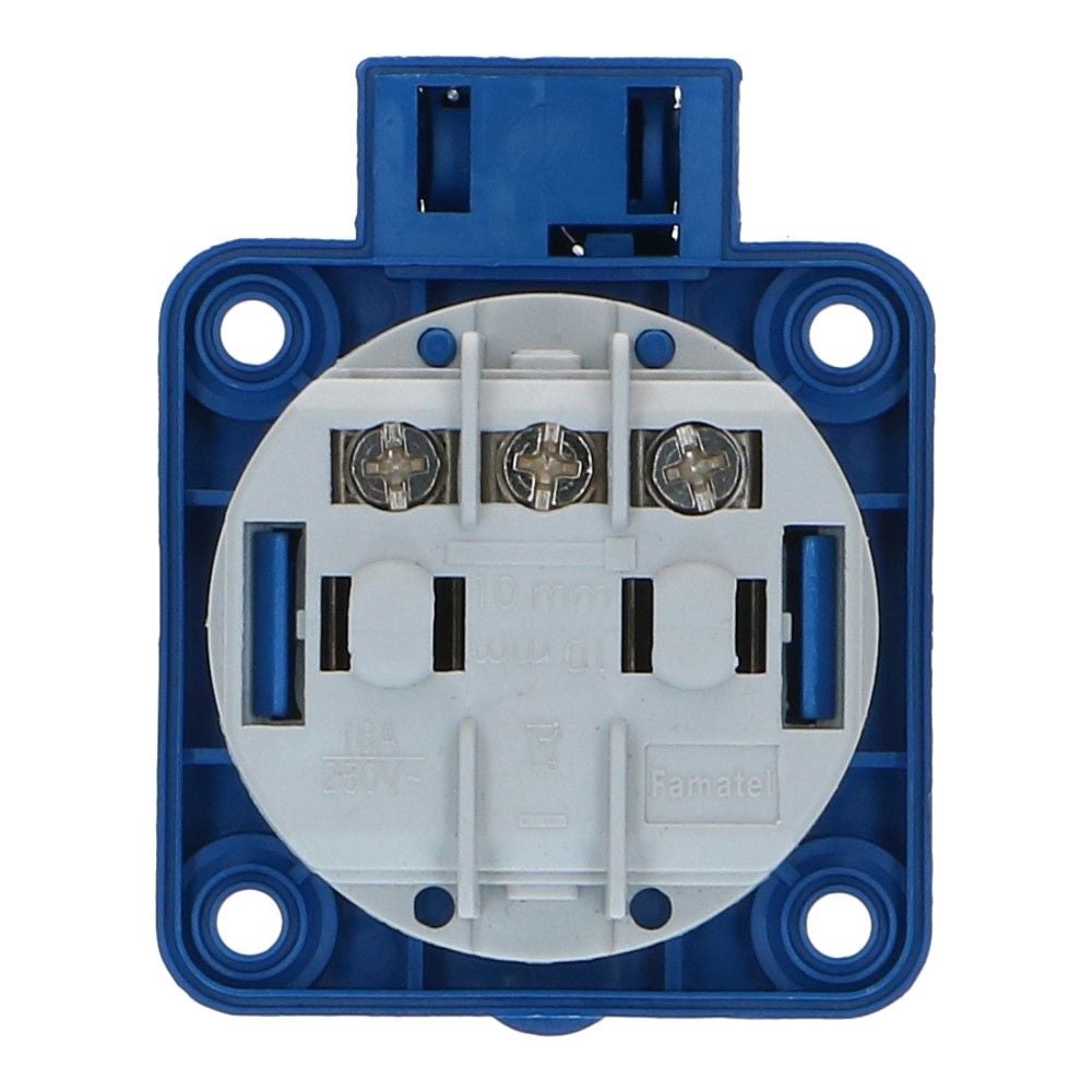 CEE schuko 3 polig 16A IP54 220-240VAC met penaarde verticale invoer