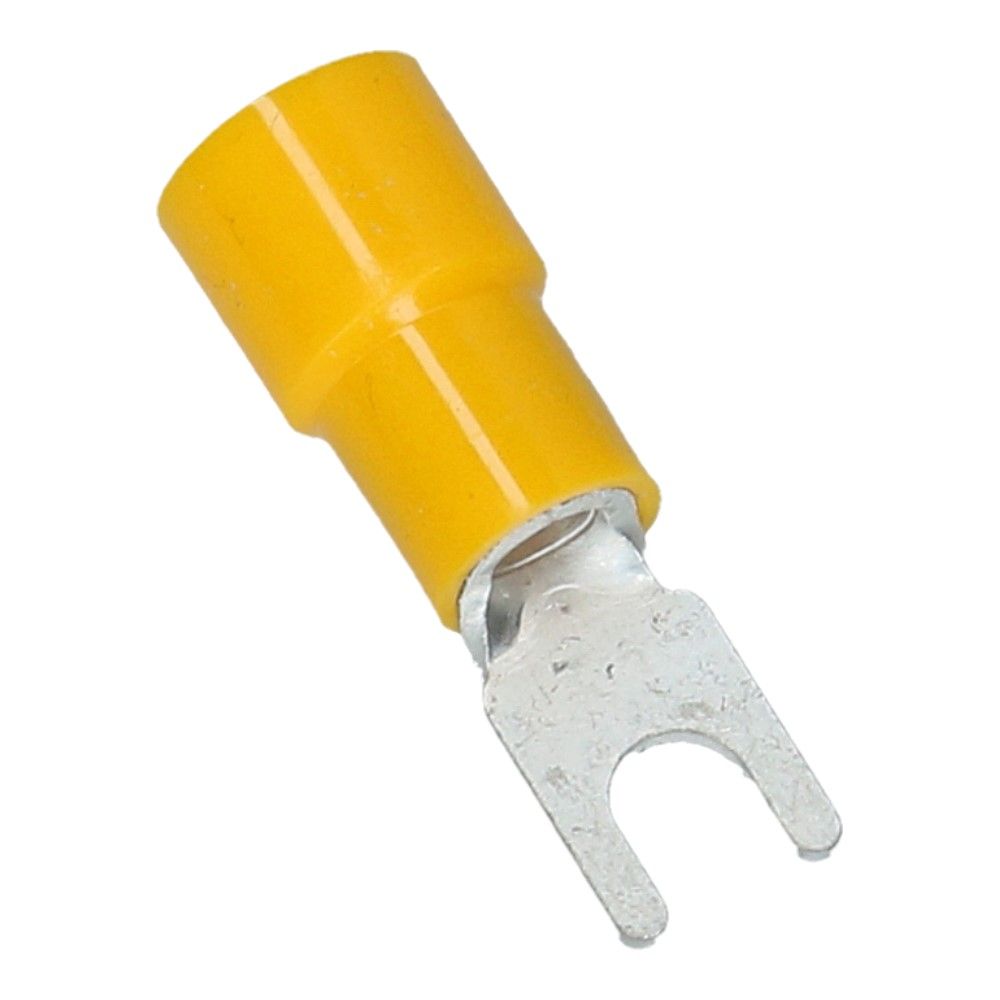 Kabelschoen vork opening 3.7mm B-7mm Geel - 50 stuks