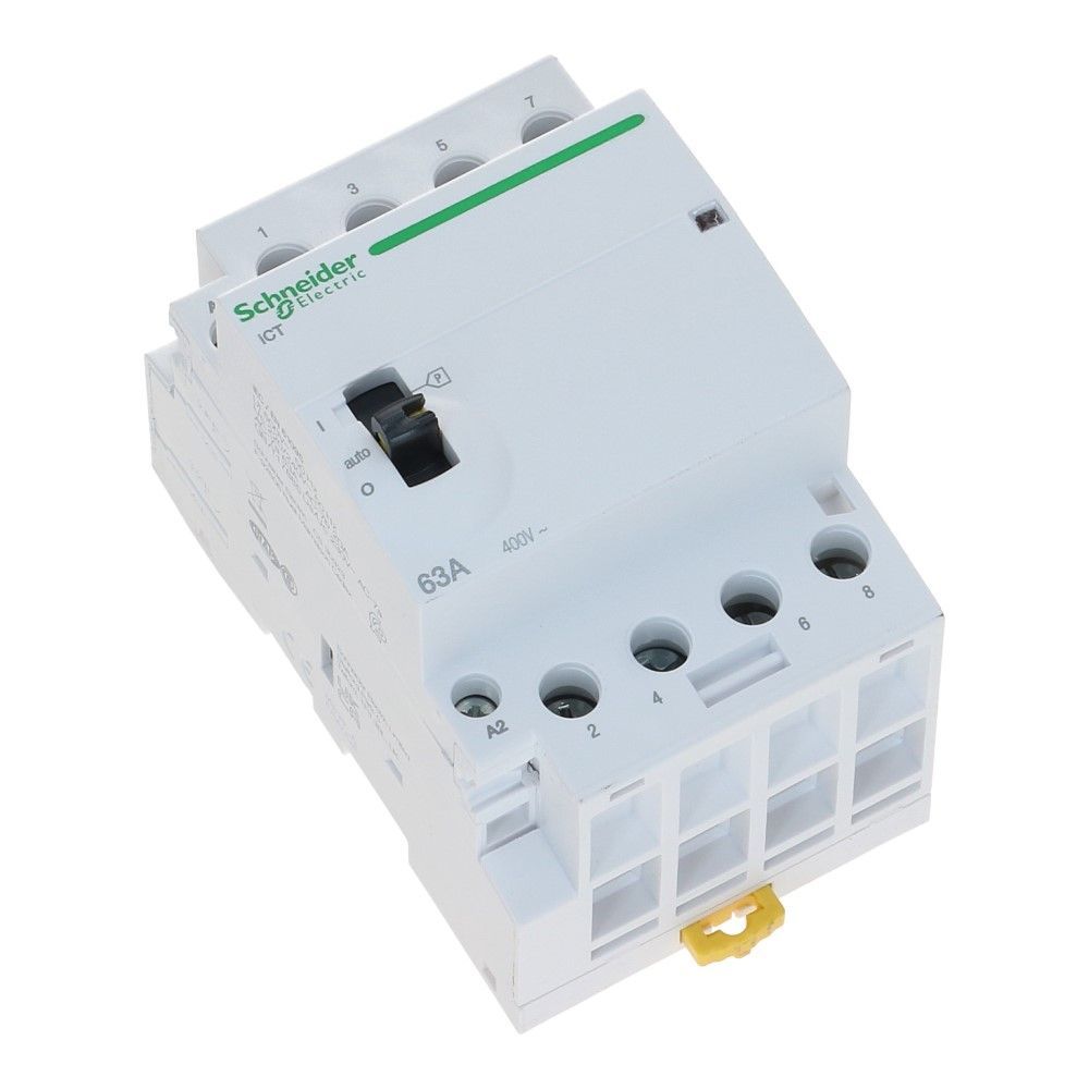 4 polig Installatierelais handbediend 63A 230VAC 4 NO iCT